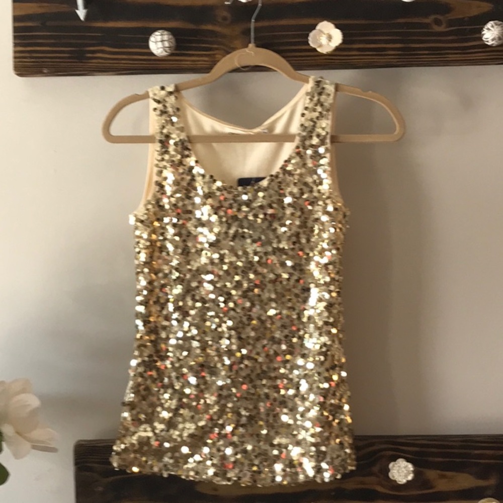 Gold Sequin Top